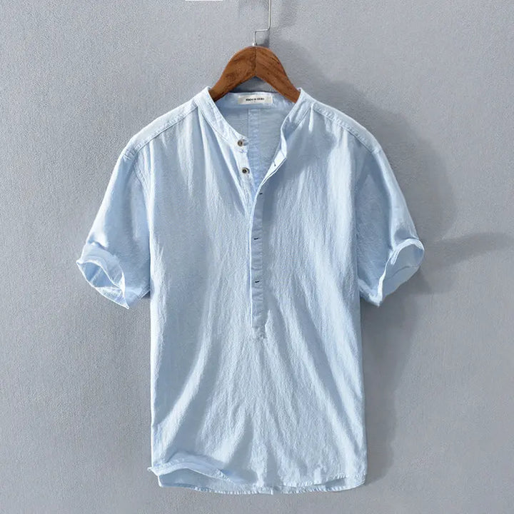David | Stylish Henley Button-Up Shirt