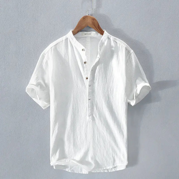 David | Stylish Henley Button-Up Shirt