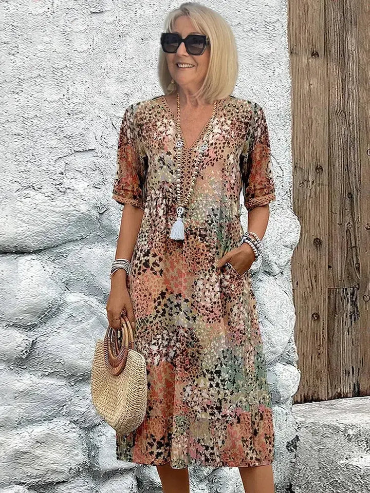 Harper | Elegant Floral Midi Dress