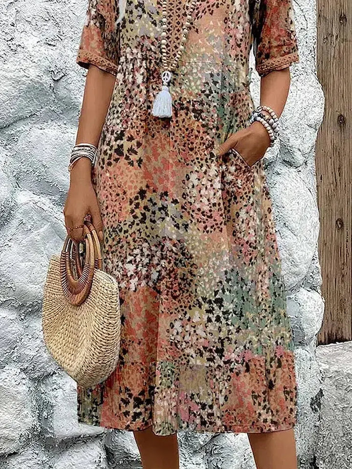 Harper | Elegant Floral Midi Dress