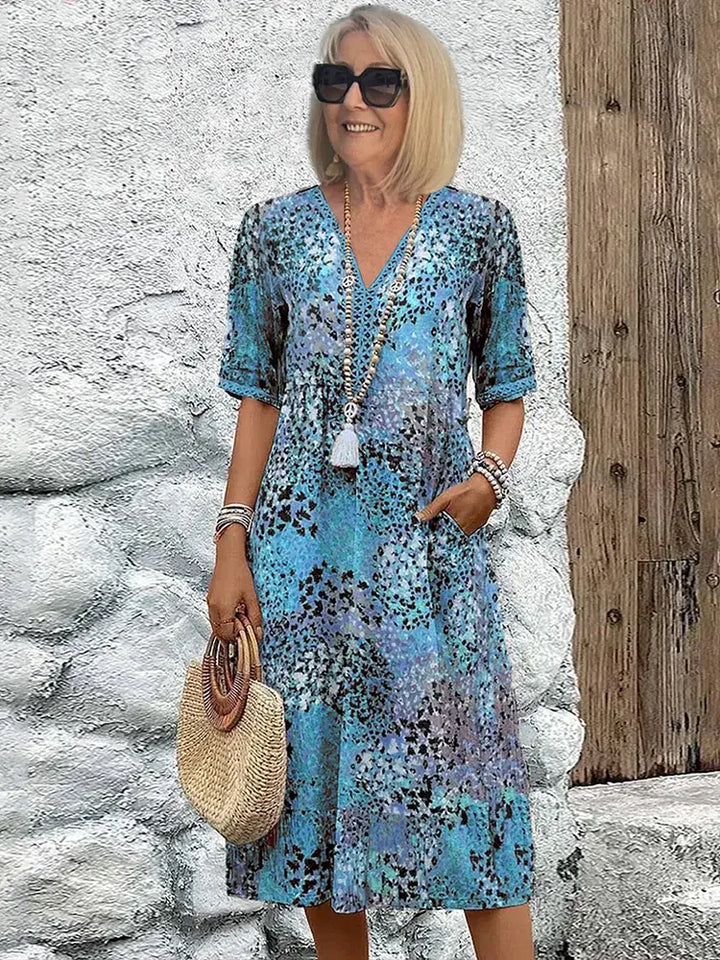 Harper | Elegant Floral Midi Dress