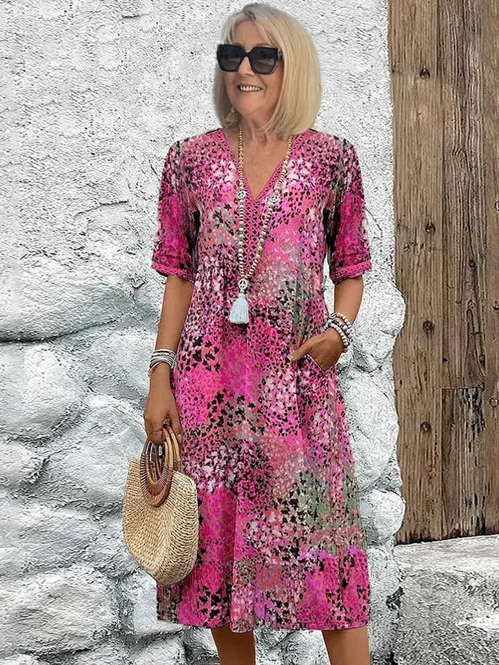 Harper | Elegant Floral Midi Dress