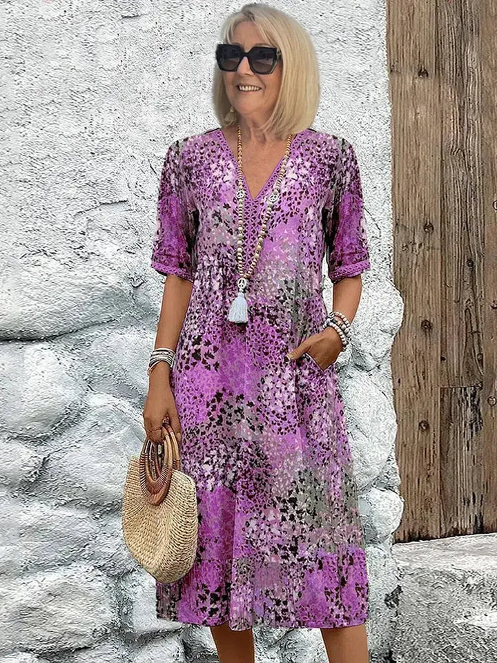 Harper | Elegant Floral Midi Dress
