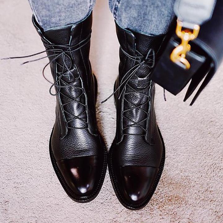 SCARLETT® | Elegant Leather Ankle Boots - Elle Toronto