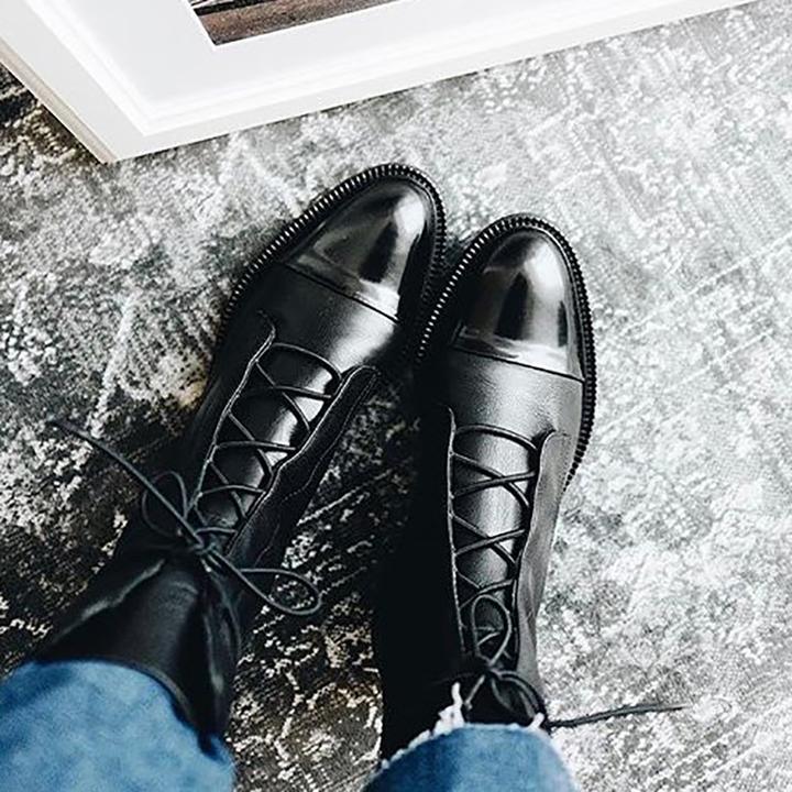 SCARLETT® | Elegant Leather Ankle Boots - Elle Toronto