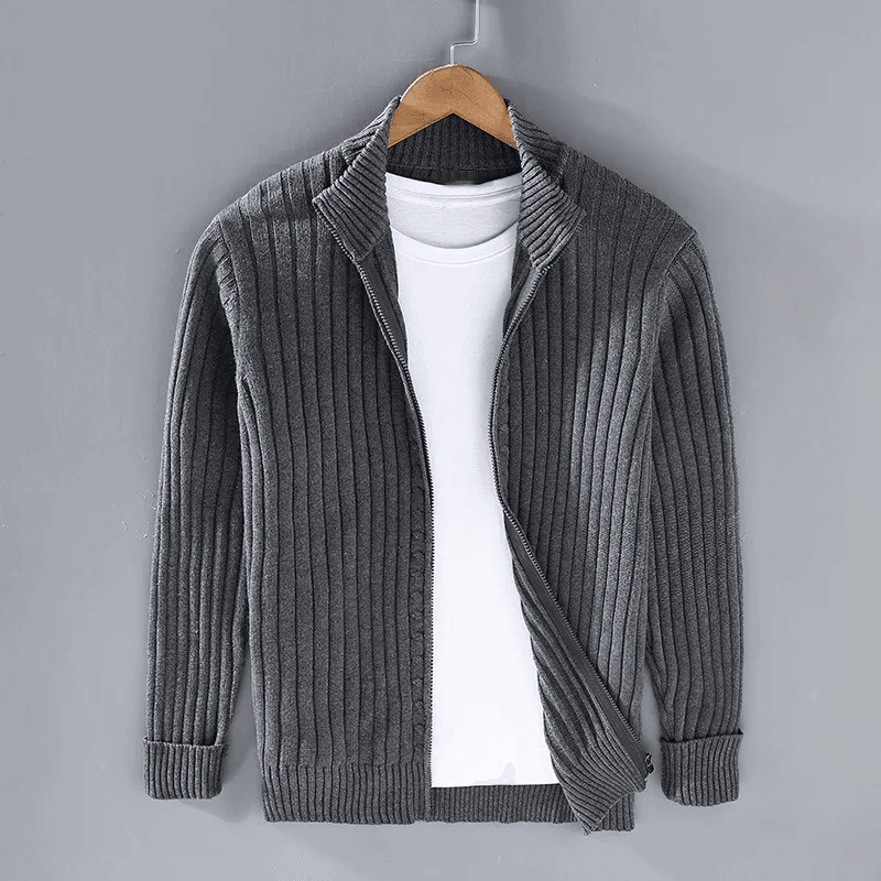 THIBAULT® | Casual Cardigan with Zipper - Elle Toronto