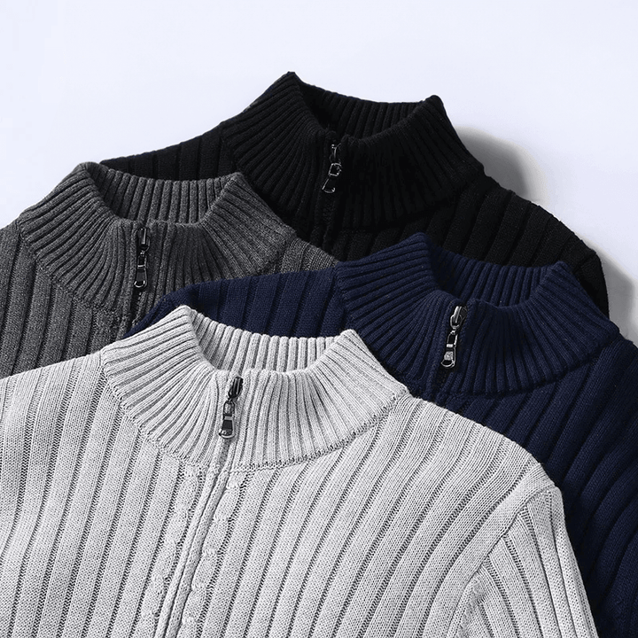 THIBAULT® | Casual Cardigan with Zipper - Elle Toronto