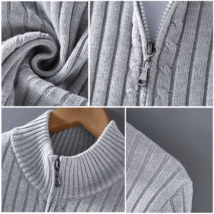 THIBAULT® | Casual Cardigan with Zipper - Elle Toronto